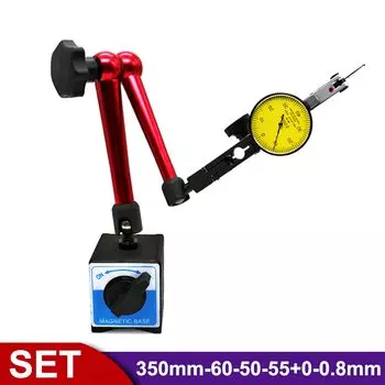 Универсальный циферблатный индикатор, 350 мм, магнитная подставка, базовый держатель, 0-0,8 мм, 0,01 циферблатный тестовый компаратор для калибровки оборудования