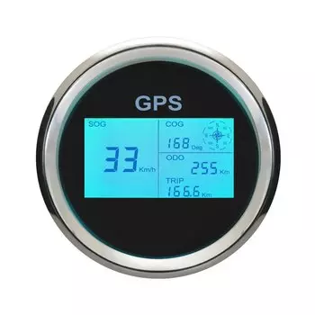 Универсальный цифровой GPS-спидометр 85 мм, 7 цветов, подсветка, ЖК-дисплей, датчик скорости, одометр, курс с GPS-антенной для автомобиля, лодки