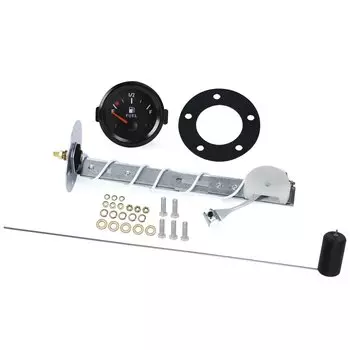 Универсальный датчик уровня топлива 2 "52 мм, автомобильный измеритель с поплавковым датчиком топлива, белый светодиодный светильник, черный корпус, автомобильные датчики 12 В