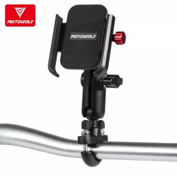 Универсальный держатель мобильного телефона Motowolf на руль мотоцикла, с USB-зарядкой