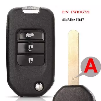 Универсальный Дистанционный Ключ Jingyuqin 2/3BTN Для Honda Civic Accord City CR-V Jazz XR-V Vezel Spirior JADE 433 МГц