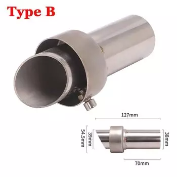 Универсальный глушитель для выхлопной трубы мотоцикла, 54,5 мм, 51 мм