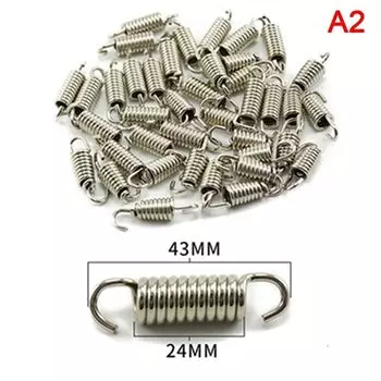 Универсальный глушитель для выхлопной трубы мотоцикла из нержавеющей стали, пружины глушителя 34 мм 43 мм 55 мм 57 мм 58 мм 68 мм 75 мм