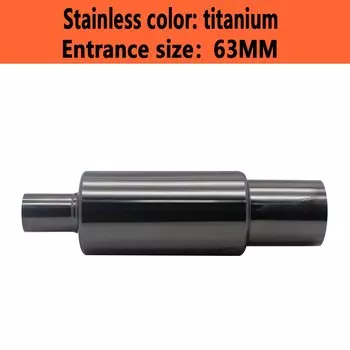 Универсальный глушитель EPLUS из нержавеющей стали, 304 дюйма, 51 мм, 63 мм, серебристо-синий