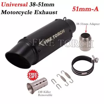 Универсальный глушитель выхлопной трубы для мотоцикла, 51 мм, 60 мм