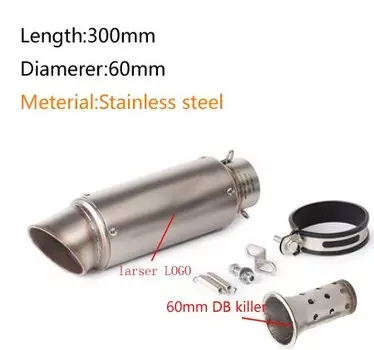 Универсальный глушитель выхлопной трубы мотоцикла из углеродного волокна GP-project для Suzuki Gsxs1000 Kawasaki Versys 1000 Escape Sc