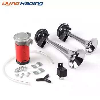 Универсальный громкий автомобильный воздушный звуковой сигнал 115 дБ с реле 12 В 450 Герц, двойной компрессор для труб Bocina для грузовиков, автомобилей, автомобилей, сверхгромкий