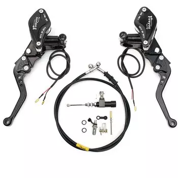 Универсальный комплект гидравлического сцепления для мотоцикла 7/8 дюйма, тормозной главный цилиндр, резервуар, Масляный шланг, тормоз набор рычагов для мотоциклетного тормозного сцепления