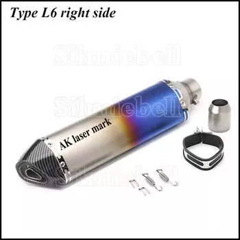 Универсальный лазерный глушитель выхлопной трубы 51 мм ak для мотоцикла rcycle 470 мм с левой и правой стороны, универсальный глушитель для скутера