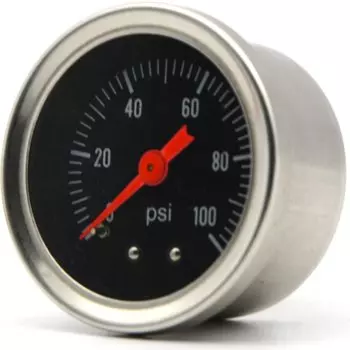 Универсальный Манометр 0-100 фунтов на квадратный дюйм, хромированный манометр для измерения давления топлива/масла