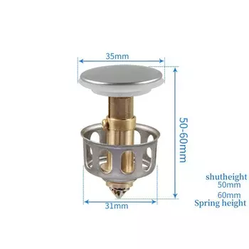 Универсальный металлический сливной клапан из латуни