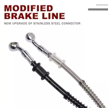 Универсальный мотоциклетный 350 - 1200 мм Черный Гидравлический тормозной шланг сцепления масляной Трубки Плетеный кабель M10 для Yamaha Suzuki Honda ATV