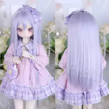 Универсальный парик Rinka 1/3 1/4 BJD из мягкого шелка длинные волосы с челкой DD MDD кукольный парик «сделай сам» наряд кукла аксессуары подарок для девочек