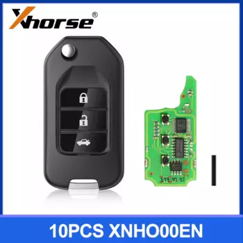 Универсальный пульт дистанционного управления XHORSE XNHO00EN для беспроводного ключа Honda Type XN004, 3 кнопки с чипом NXP для ключей VVDI2/VVDI, 10 шт./партия