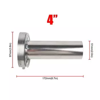 Универсальный регулируемый 85 мм 3,5 "/98 мм 4 дюйма/110 мм 4,5 дюйма автомобильный хромированный глушитель из нержавеющей стали