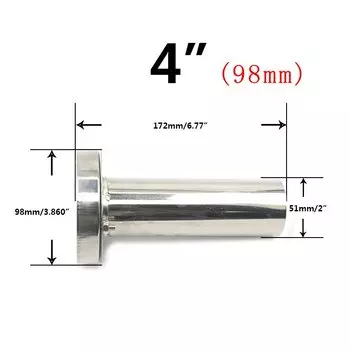 Универсальный Регулируемый Глушитель Выхлопных Газов, Диаметр 85 Мм, 3,5 Дюйма/98 Мм, 4 Дюйма/110 Мм, Диаметр 4,5 Дюйма