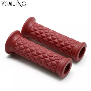 Универсальный резиновый руль 7/8 дюйма и 1 дюйм в стиле ретро, ручка для Honda Yamaha Suzuki Kawasaki Cafe Racer Bobber на заказ