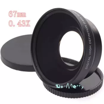 Универсальный широкоугольный макрообъектив 67 мм, 0.43x 0.45X, для Canon Rebel T3 T3i T2 T2i T1 18-135 мм