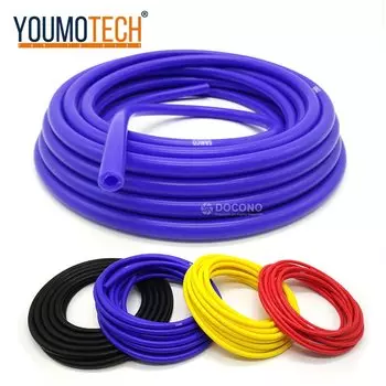 Универсальный силиконовый вакуумный шланг 3 мм/4 мм/6 мм/8 мм, силиконовый шланг, синий, черный, красный, желтый