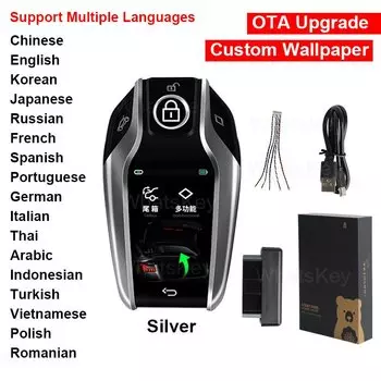 Универсальный Смарт-пульт дистанционного управления SK01S, ЖК-дисплей, приложение для автомобильных ключей, индивидуальные обои для BMW, Audi, KIA, Hyundai, VW, FordFor toyota