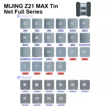 Универсальный трафарет Mijing Z21 Max для ЦП, платформа для реболлинга корпуса процессора, для телефонов под управлением Android, оловянный шаблон для посадки микросхем