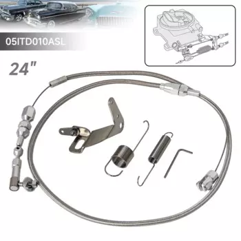 Универсальный трос газа дроссельной заслонки из нержавеющей стали 24/36 дюймов и комплект пружин Street Hot Rod Performance для Ford Chevy