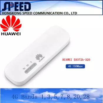 Универсальный USB-модем Huawei E8372h-320 e8372 Wingle LTE, 4G, Wi-Fi, мобильный, поддержка 16 пользователей Wi-Fi, 4g, b1, b3, b5, b7, b8, b20, b28