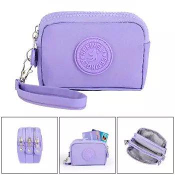 Универсальный вместительный кошелек на молнии, с отделением для монет