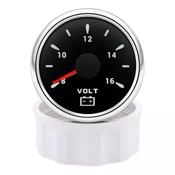 Универсальный вольтметр AD 52 мм, вольтметр 8-16 В, водонепроницаемый измеритель напряжения, 7 цветов, светодиодное напряжение 12 В 24 В для автомобилей, грузовиков, лодок, мотоциклов