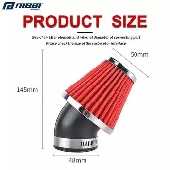 Универсальный воздушный фильтр для мотоцикла, 42/48 мм