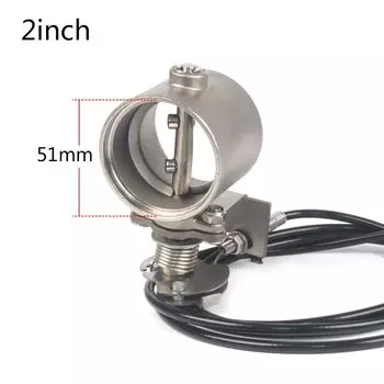 Универсальный выхлопной клапан из нержавеющей стали, комплект для глушителя выхлопной трубы 2 дюйма/2,36 дюйма, с одним клапаном, ручная работа