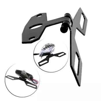 Универсальный задний фонарь для мотоцикла, кронштейн из углеродистой стали, держатель номерного знака