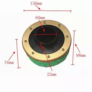 Универсальный зеленый губчатый воздушный фильтр для холодного воздуха, высокая производительность 60 мм 80 мм 100 мм