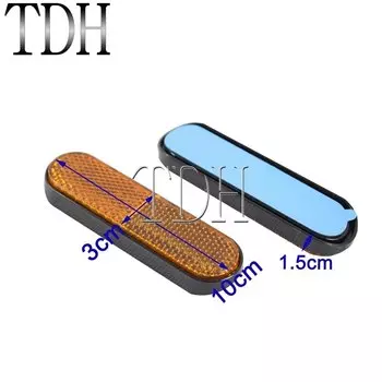 Универсальный желтый отражатель для мотоцикла, номерной знак, уличный велосипед, передняя вилка, отражатель для ног, предупреждающая полоса, автомобильные отражатели