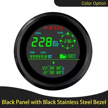 Универсальный ЖК-дисплей GPS Спидометр 85 мм 0-299 км/ч миль/ч узлы ODO направление поездки топливный уровень вольтметр для автомобиля грузовика мотоцикла лодки