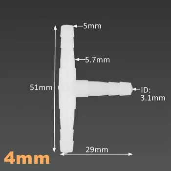 UP-CLOUD Полиэтиленовый тройник для садового шланга 1.6~20мм