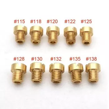 Упаковка из 10 шт., комплект головного жиклера с резьбой 6 мм и 5 мм для мотоцикла DellOrto BGM Motoforce, форсунка карбюратора, размер 50-200