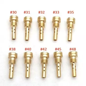 Упаковка из 10 шт. медленная пилотная струя с резьбой 4,5 ммX0,75 мм для карбюратора Keihin CV CV CVK FCE FCR N424-25, форсунка