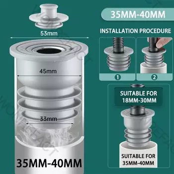 Уплотнительная заглушка дренажной трубы Wonrefact