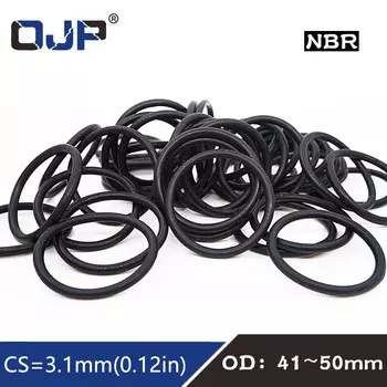 Уплотнительное кольцо, 20 шт./лот, черное уплотнительное кольцо NBR, cs3.1 мм OD41/42/43/44/45/46/47/48/50 мм