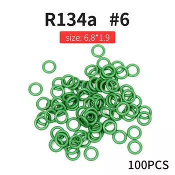 Уплотнительное кольцо для автомобильного кондиционера, 100 шт., комплект уплотнительных колец, резина NBR, фторостойкость, термостойкость, #6 #8 #10