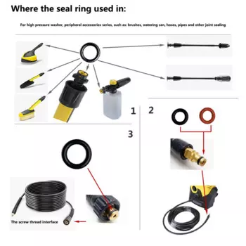Уплотнительное кольцо для насадки шланга Karcher Lance, запасное уплотнительное кольцо 2,640-729,0, резиновое уплотнительное кольцо для мойки высокого давления для K2 K3 K4 K5 K6 K7 HOT