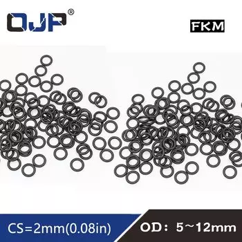 Черные уплотнительные кольца FKM 10 шт.