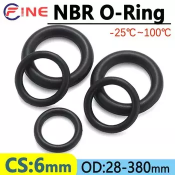 Уплотнительное кольцо из нитрила NBR 6 мм OD 28-380 мм