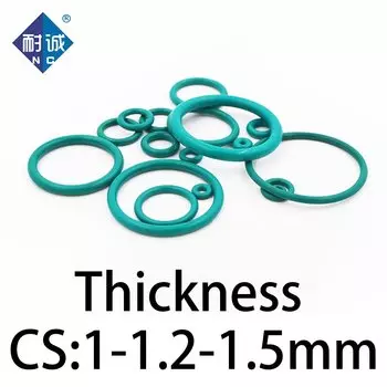 Уплотнительное кольцо толщиной 1/1, 2/1, 5 мм, флюорорубец из CS FKM, герметичная термостойкая прокладка, резиновое кольцо в комплекте с техническими характеристиками