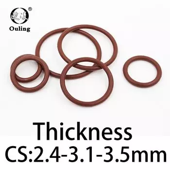 Уплотнительное кольцо толщиной 2,4/3,1/3,5 мм, флюорорубец из CS FKM, Термостойкое уплотнительное резиновое кольцо, полное в спецификации.-