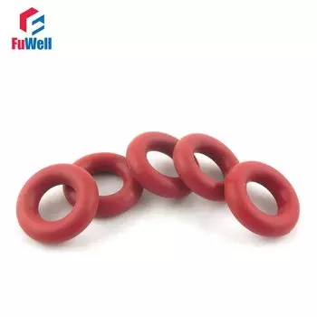 Уплотнительные кольца, 50 шт., толщина 4 мм, красные силиконовые, 35/36/37/38/39/40/41/42/43/44 мм, термостойкие уплотнительные кольца, шайбы прокладки