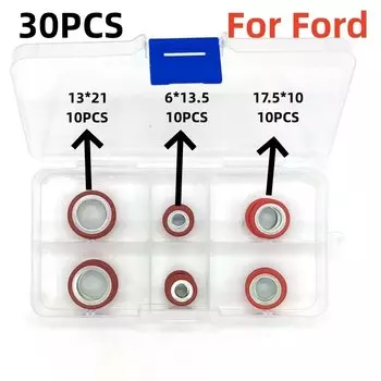 Уплотнительные прокладки для автомобильных систем кондиционирования воздуха, прокладки Расширительных клапанов, прокладки для головки трубы, прокладки компрессора, 60 шт.