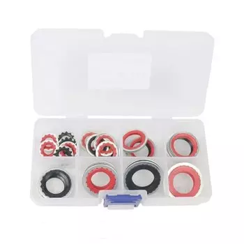 Уплотнительные прокладки для автомобильных систем кондиционирования воздуха, уплотнительные прокладки для расширительного клапана, шайбы для компрессора с трубной головкой, 30 шт.