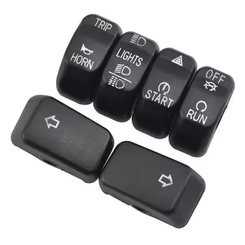 Управление на руль мотоцикла, черные хромированные колпачки переключателей, крышка кнопки для моделей Harley 14-Up XL 12-17 Dyna 11-15 Softail